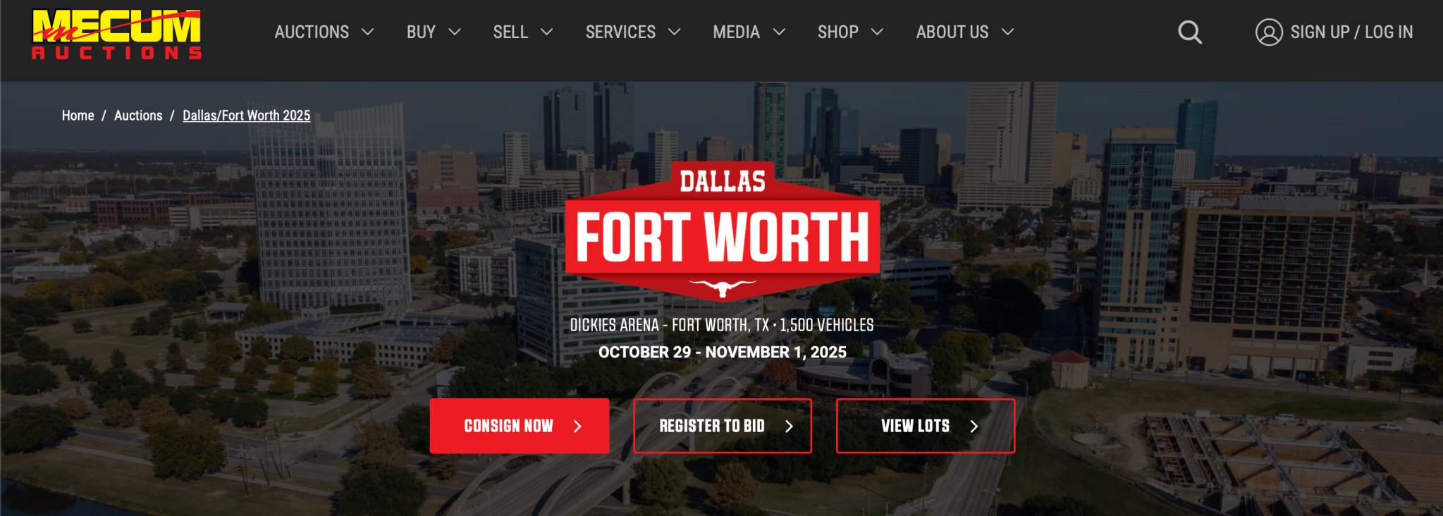 Mecum is Back Selling in Dallas-Fort Worth